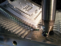 Machining showing detail of cutter paths