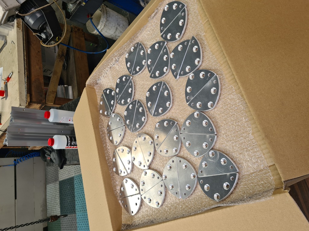 Machined and packed parts